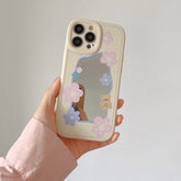 Funda para iPhone con diseño de flores pastel danesas